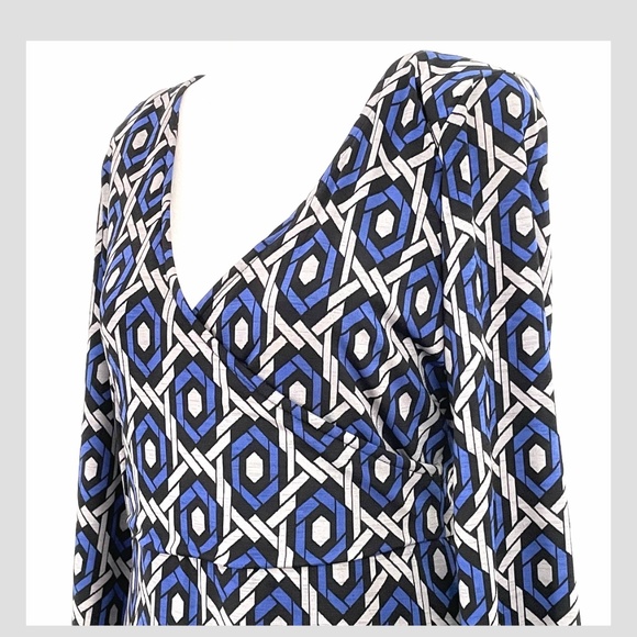 NWT 41Hawthorn Stitch Fix Jovan 3/4 Sleeve Geo Print Wrap Style Dress Size Med - Picture 3 of 8